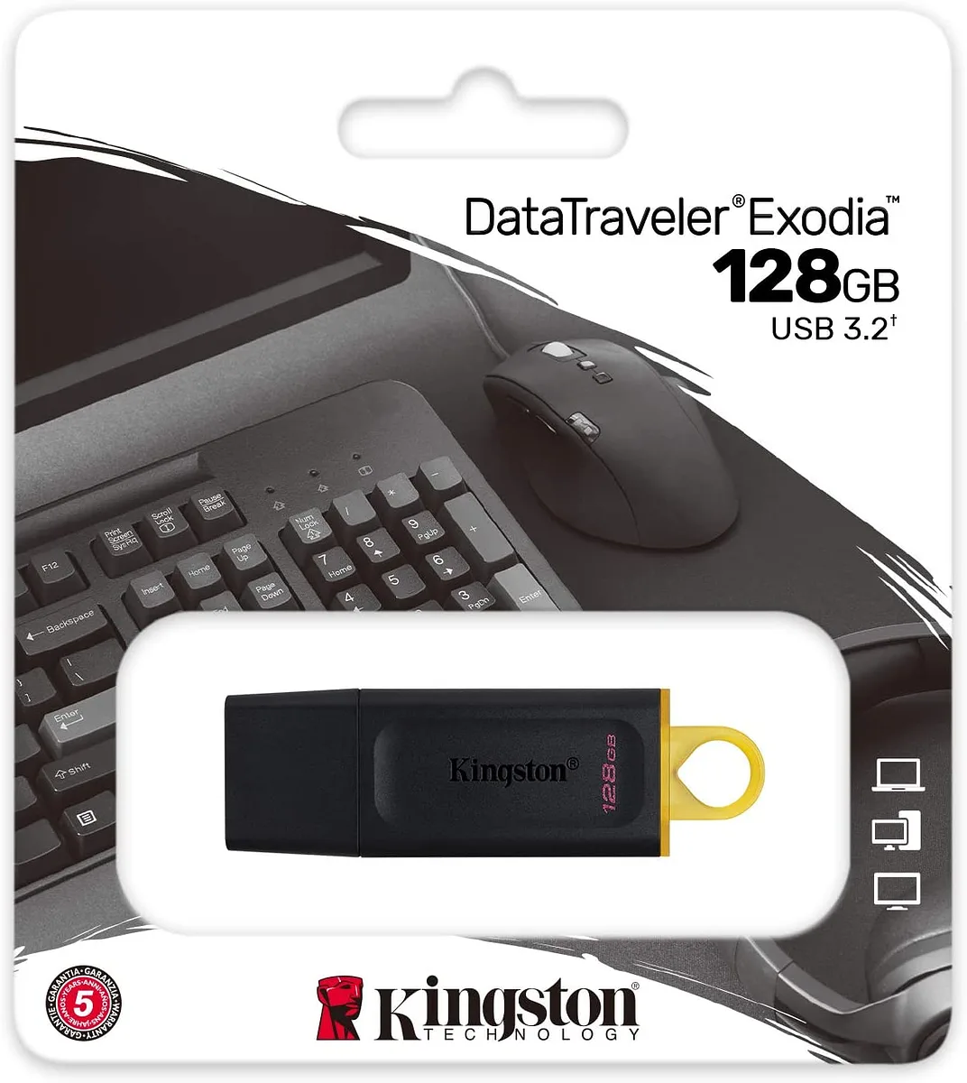 Memoria USB 3.2, 128 GB - Kingston DataTraveler Exodia